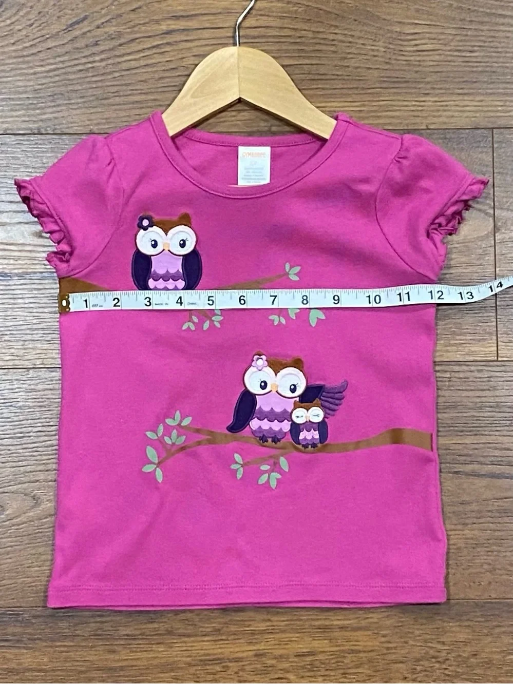 Gymboree Girls ‘Magical Meadow’ Magenta Owl Tee Size 5T